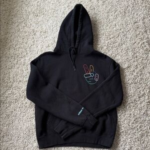 Adidas Black Hoodie with Logo Size Small